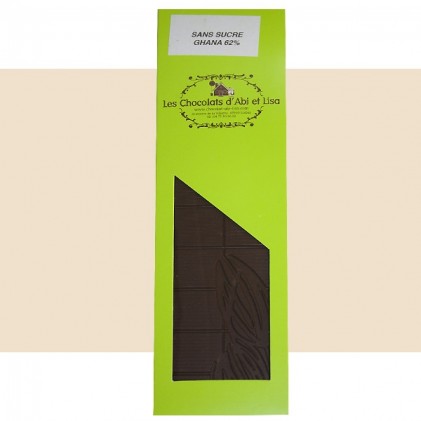 Tablette de chocolat du Ghana sans sucre Tablette de chocolat du Ghana sans sucre